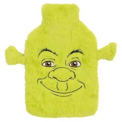 Image of Shrek Green hot Water Bottle with Soft Cover, Furry, Large, Natural Rubber 1,75 l