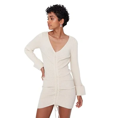 Image of Trendyol Women Midi Pullover Dress Slim Knitwear