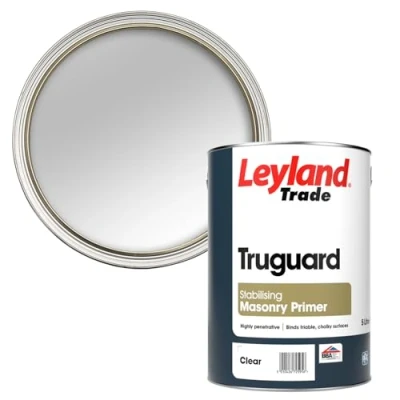 Image of Leyland Trade Truguard Stabilising Masonry Primer, Clear, Coverage 6m2 per Litre, 5L