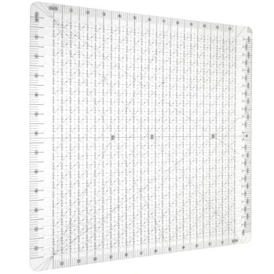 Image of COGOALL Quilting Ruler, Acrylic Quilters Rulers, Square Fabric Cutting Sewing Ruler for Easy Precision Quilting, DIY Crafts (12 Inches)