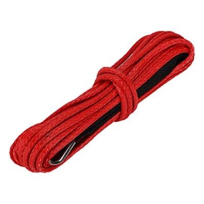 Image of Synthetic Rope, 7700LBS Winch Cable Nylon 15M Rope Replacement for Smittybilt SUV Truck ATV UTV(Red)