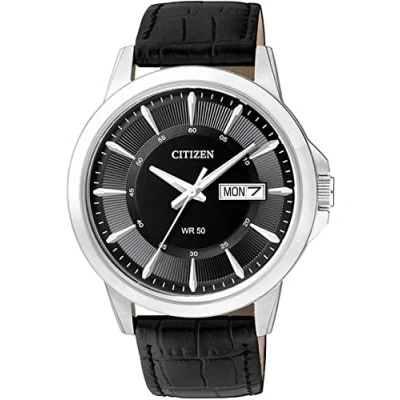 Image of Citizen Men&#039;s Analogue Quartz Watch with Leather Strap BF2011 01EE
