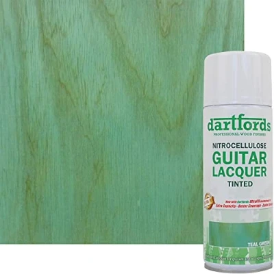 Image of dartfords Teal Green Nitrocellulose Guitar Lacquer 400ml Aerosol