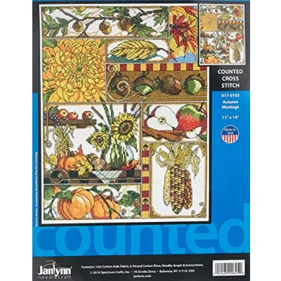 Image of Janlynn Autumn Montage, 11&quot;x14&quot; 14 Count, 11 inch x