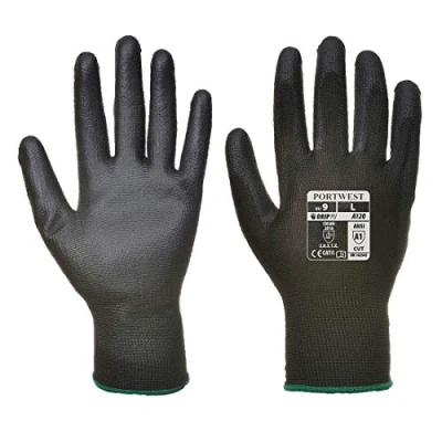 Image of Portwest A120 Breathable PU Palm Glove Black, Large