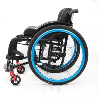 Image of Lightweight Wheel Chair For Adults,Aluminum Alloy Wheelchair,Sports Folding Transport Wheelchair,Self propelled Manual Wheelchairs,Mobility Aids Adult,with Handbrakes,Quick Release Rear Wheels(Siz