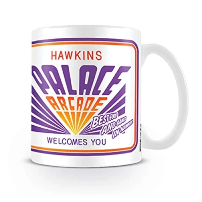 Image of Pyramid International Stranger Things Ceramic Mug with Palace Arcade Logo in Presentation Box Official Merchandise