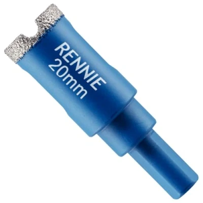 Image of 20mm Diamond Hole Saw Drill Bit With Tri Shank For Porcelain Tiles Ceramic Slate Stone Granite Marble Glass. Core Holesaw/Hole Cutter