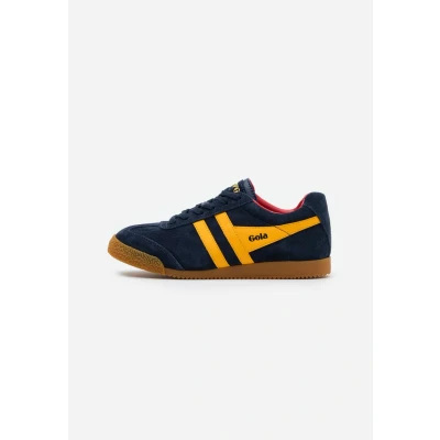 Image of Gola Harrier Womens Classic Trainers in Navy Sun Red 8 UK