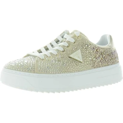 Image of GUESS Women&#039;s Denesa Sneaker, Gold 710, 7 UK