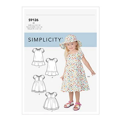 Image of SIMPLICITY Sewing Pattern S9126 Toddlers&#039; Dresses, Various, BB (2 3 4)