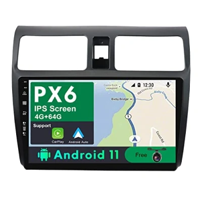 Image of JOYX PX6 Android 10 Car Stereo Fit for SUZUKI SWIFT 2005 2016 Head Unit 10.1 inch GPS 1 Din Free Camera 4G/64G Support HDMI BT4.0 DAB WIFI Steering Wheel 4K Video Mirrorlink AHD 4G
