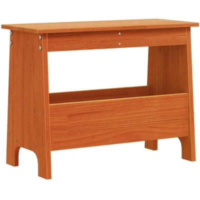 Image of vidaXL Hall Bench Wax Brown 60x28x45 cm Solid Wood Pine