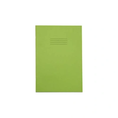 Image of Rhino A4 Exercise Books, 64 Page/Top Half Blank &amp; Bottom 8mm Lined Paper Notebook, 10 Pack, Office School Stationery Supplies, Light Green