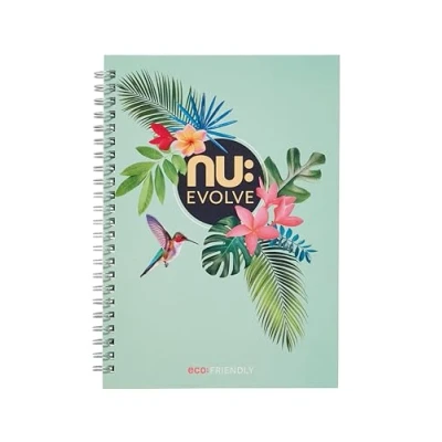 Image of nu: Notebooks Evolve Tropical Range Recycled A5 Notebook Green 120 Pages 80 GSM