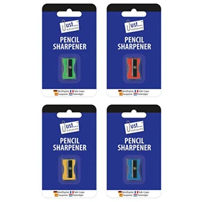 Image of Just stationery Plastic Pencil Sharpener Assorted Colours