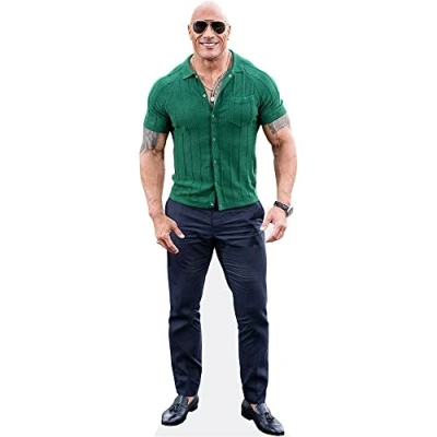 Image of Dwayne &#039;The Rock&#039; Johnson (Green Top) Mini Size Cutout