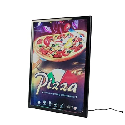 Image of A1 / A2 Snap Frame LED Poster Display/Menu Box (Illuminated Black Case) (A1 Size)