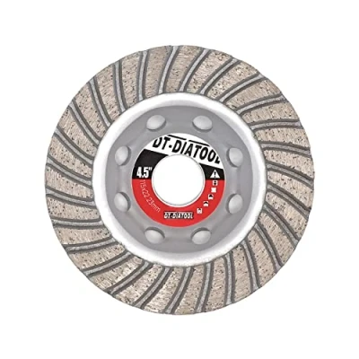 Image of DT DIATOOL Diamond Grinding Wheel 115mm for Concrete Masonry Hard Stone Premium Sintered Turbo Segmented Row Cup
