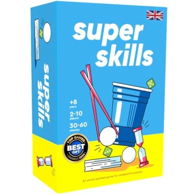 Image of Super Skills Action Game for Competitive People Beat Your Friends at 120 Challenges Fun Group Activity Family Night or Party with Kids, Teens &amp; Adults
