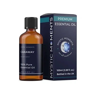 Image of Mystic Moments Caraway Essential Oil 100ml Pure &amp; Natural for Diffusers, Aromatherapy Massage Blends Vegan GMO Free
