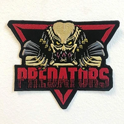 Image of Alien vs Predators Badge Iron on Sew Embroidered Patch