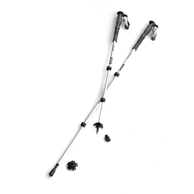 Image of Silva Trekking Poles Aluminum Adjustable Length up to 140 cm Telescopic Walking Hiking with Foam Handles and Wrist Straps for Men, Women &amp; Seniors