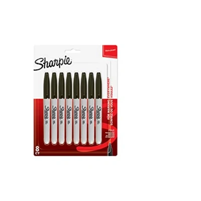 Image of Sharpie Fine Tip Permanent Marker Black (Pack of 8)