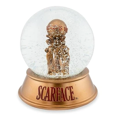 Image of Surreal Entertainment Scarface &quot;The World Is Yours&quot; Snow Globe 6 Inches Tall