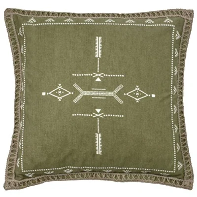 Image of furn. Mini Inka Cushion Green Cotton Size 45 cm x