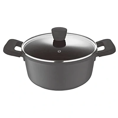 Image of Bergner Cast Aluminium Induction Casserole with Lid, 24cm, Retro