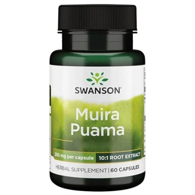 Image of Swanson, Muira Puama, 250mg, 60 Capsules, High Dose, Lab Tested, Soy Free, Gluten GMO Free