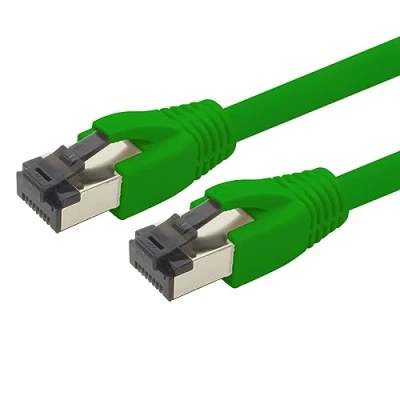 Image of 1aTTack.de 0.25 m Cat 8 Network Cable CAT8 Green 1 Piece Cat.8 LAN 2000 MHz 40 Gbit s 40GBase T Poe+ Patch Ethernet LSZH x