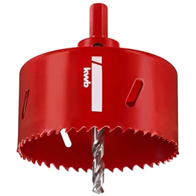 Image of kwb HSS bi metal hole saw Ø 83 mm with progressive vario toothing, high precision, hexagonal shank, 38 cutting depth and centre bit