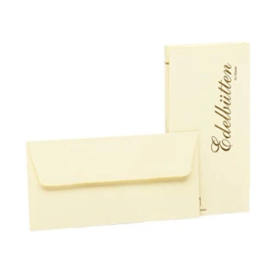 Image of Rössler 2032388803 DL Deckle Edged Hammer Embossed Lined Envelope Ivory