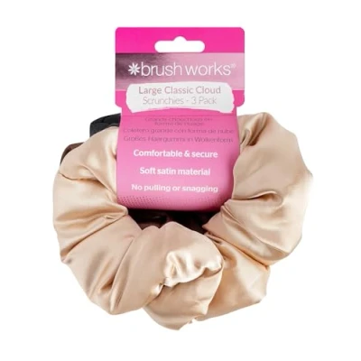 Image of Brushworks Large Classic Cloud Scrunchies 3 Pack