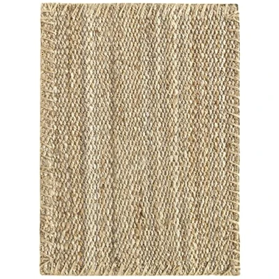 Image of HAMID Rug Jute Granada Natural Colour, Rug, Area 100% Fibre, Handmade, Braided for Home, Living Room, Floor Carpet, (70x50)