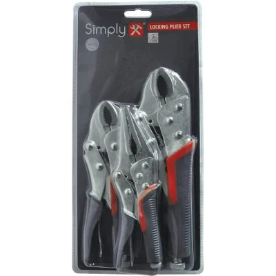 Image of 7x Simply 3 Piece Locking Plier Set TSET14