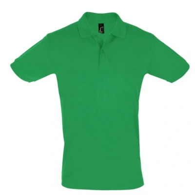 Image of SOLS Mens Perfect Pique Short Sleeve Polo Shirt (Kelly Green) Cotton Size Large