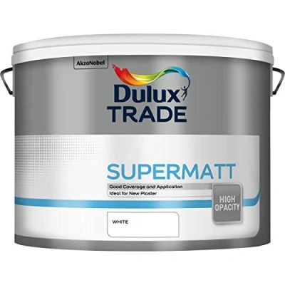 Image of Dulux 10L Super Matt Interior Paint White Finish