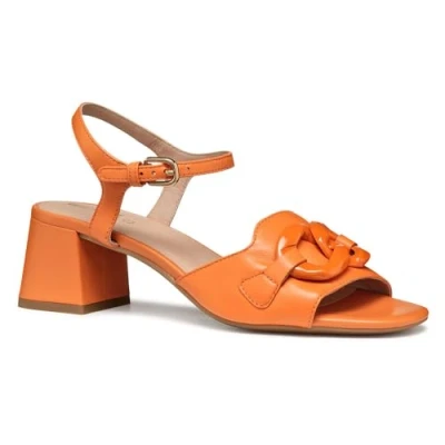 Image of Geox Women&#039;s D New ERAKLIA 50 T C Heeled Sandal, Orange, 5 UK