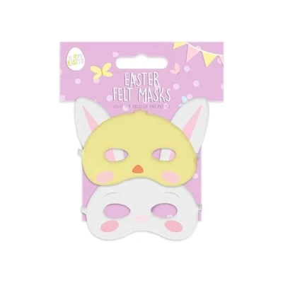 Image of Gem Imports Pack of 2 Easter Felt Character Masks Bunny and Chick Dress Up Headwear Novelty Accessories For Kids