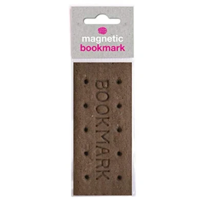 Image of Brainbox Candy Funny &#039;Biscuit&#039; Magnetic Bookmark Perfect Little Birthday Present for Him Her Friends Book Lovers Bookworms Stocking Fillers