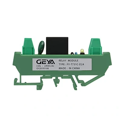 Image of GAEYAELE 1 Channel Relay Module AC/DC24V Din Rail Mounted GSM Control Timer (FY T731 24VACDC)