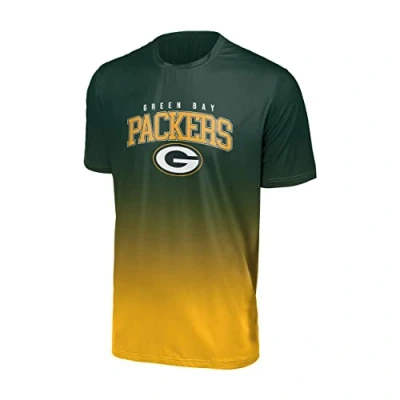 Image of FOCO Green Bay Packers NFL Gradient Mesh Jersey Short Sleeve Herren T Shirt, L