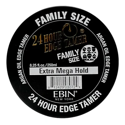 Image of EBIN NEW YORK 24 Hour Edge Tamer, Extra Mega Hold, 8.25 Oz No Flaking, White Residue, Shine and Smooth texture with Argan Oil Castor
