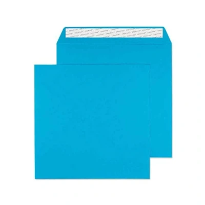 Image of Blake Creative Colour 160 x mm 120 gsm Square Peel &amp; Seal Envelopes (610) Caribbean Blue Pack of 500