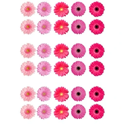 Image of 30 Mixed Pink Roses Edible Wafer Paper Cake toppers Decorations