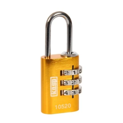 Image of Kasp Aluminium Combination Padlock 20mm Yellow