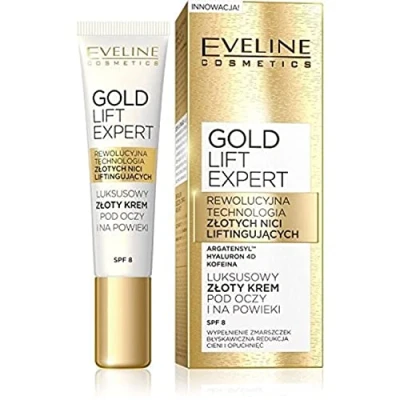 Image of Eveline Gold Lift Expert Luxurious Golden Eye and Eyelid Cream SPF8 15ml